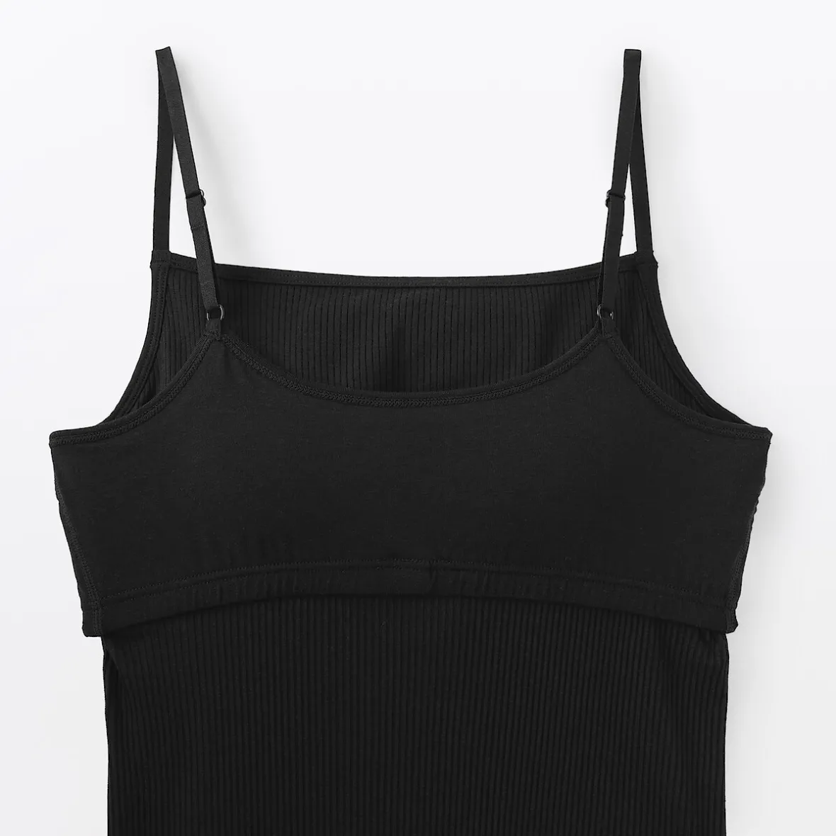 Hot Muji Top sujetador liso acanalado en mezcla de lyocell para mujer