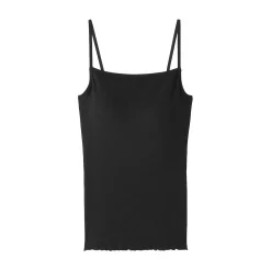 Hot Muji Top sujetador liso acanalado en mezcla de lyocell para mujer