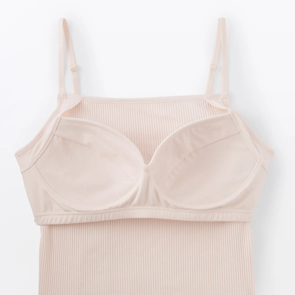 Hot Muji Top sujetador liso acanalado en mezcla de lyocell para mujer