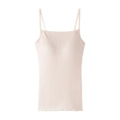 Hot Muji Top sujetador liso acanalado en mezcla de lyocell para mujer