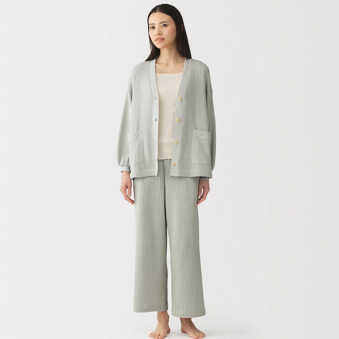 Hot Muji Top sujetador liso acanalado en mezcla de lyocell para mujer