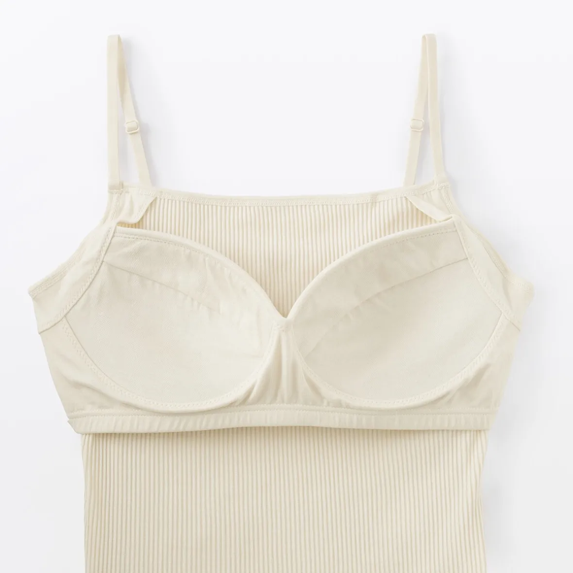 Hot Muji Top sujetador liso acanalado en mezcla de lyocell para mujer