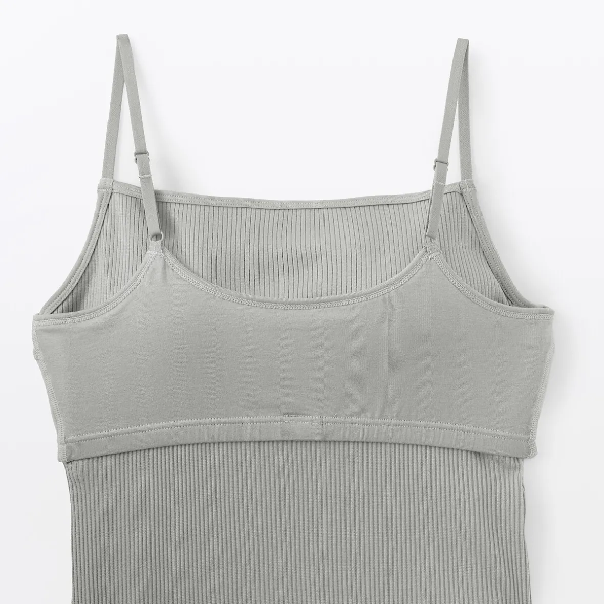 Hot Muji Top sujetador liso acanalado en mezcla de lyocell para mujer