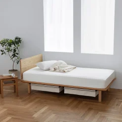 Sale Muji Unidad principal de Cama de roble con plataforma ‐ Doble grande