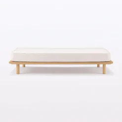 Muji Unidad principal de Cama de roble con plataforma Individual S