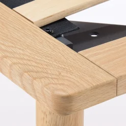 Muji Unidad principal de Cama de roble con plataforma Individual S