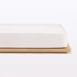 Muji Unidad principal de Cama de roble con plataforma Individual S