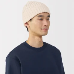 New Muji Unisex Gorro acanalado 