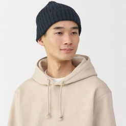 New Muji Unisex Gorro acanalado 