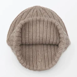 New Muji Unisex Gorro acanalado 
