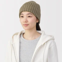New Muji Unisex Gorro acanalado 