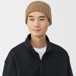 New Muji Unisex Gorro acanalado 