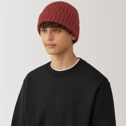 New Muji Unisex Gorro acanalado 