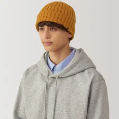 New Muji Unisex Gorro acanalado 