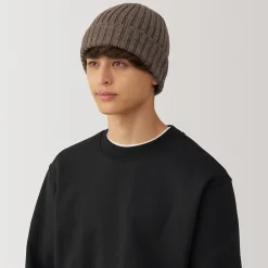 New Muji Unisex Gorro acanalado 