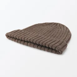 New Muji Unisex Gorro acanalado 