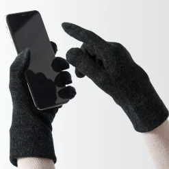 Sale Muji Unisex Guantes para pantalla táctil con forro cepillado de mezcla de lana