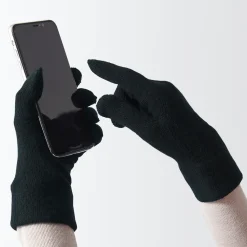 Sale Muji Unisex Guantes para pantalla táctil con forro cepillado de mezcla de lana