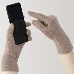 Sale Muji Unisex Guantes para pantalla táctil con forro cepillado de mezcla de lana