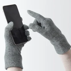 Sale Muji Unisex Guantes para pantalla táctil con forro cepillado de mezcla de lana