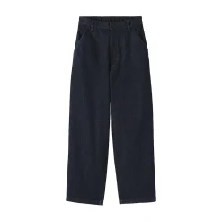 Online Muji Vaquero de pierna ancha y mezcla de kapok para mujer