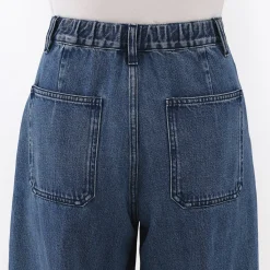 Online Muji Vaquero de pierna ancha y mezcla de kapok para mujer