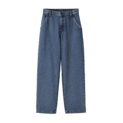 Online Muji Vaquero de pierna ancha y mezcla de kapok para mujer