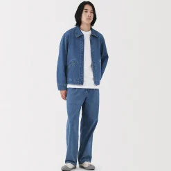 Muji Vaquero de pierna recta y mezcla de kapok para hombre