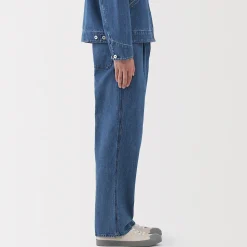 Muji Vaquero de pierna recta y mezcla de kapok para hombre