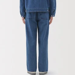 Muji Vaquero de pierna recta y mezcla de kapok para hombre