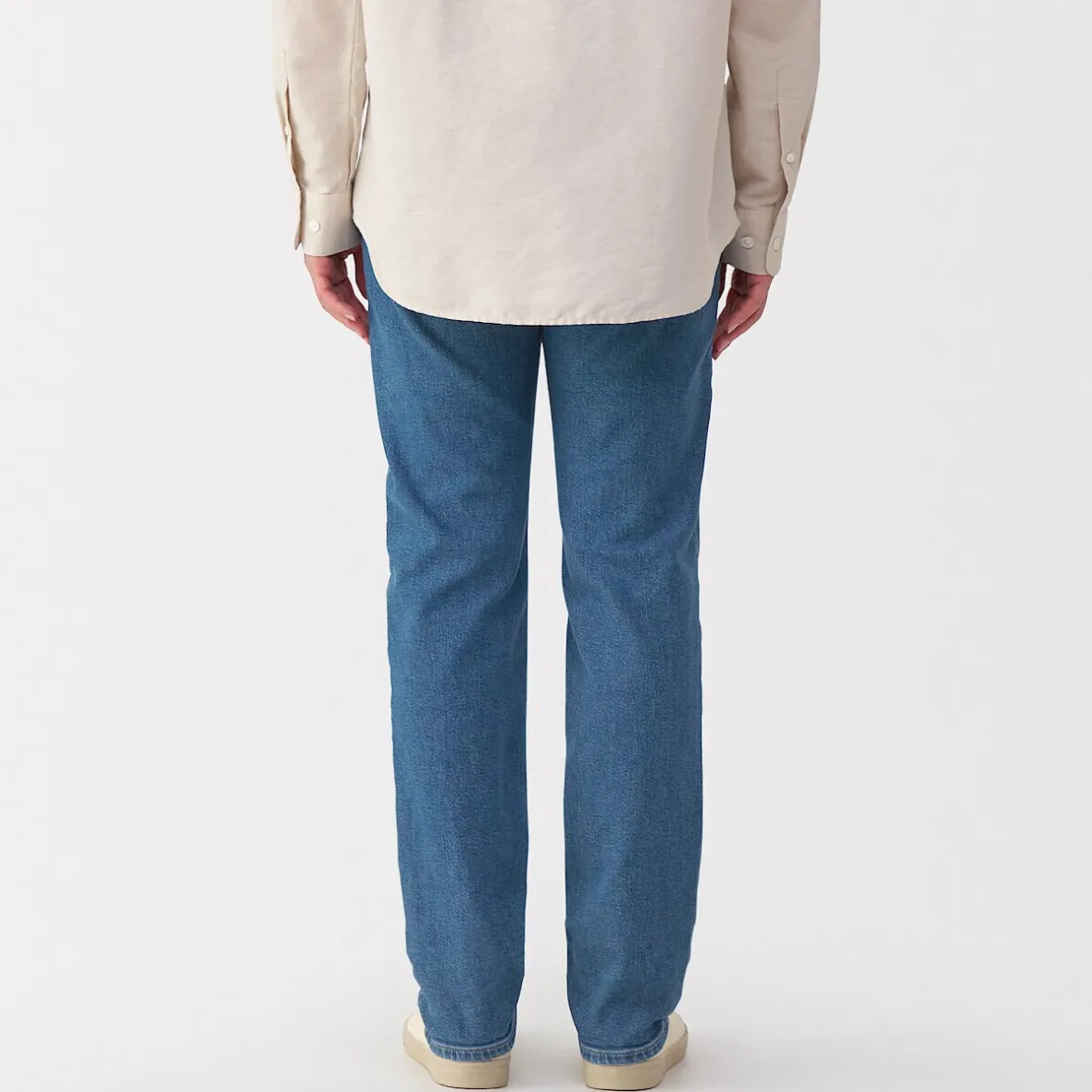 New Muji Vaqueros ajustados y elásticos para hombre ‐ Índigo