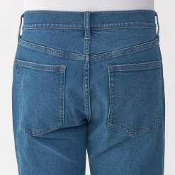 New Muji Vaqueros ajustados y elásticos para hombre ‐ Índigo