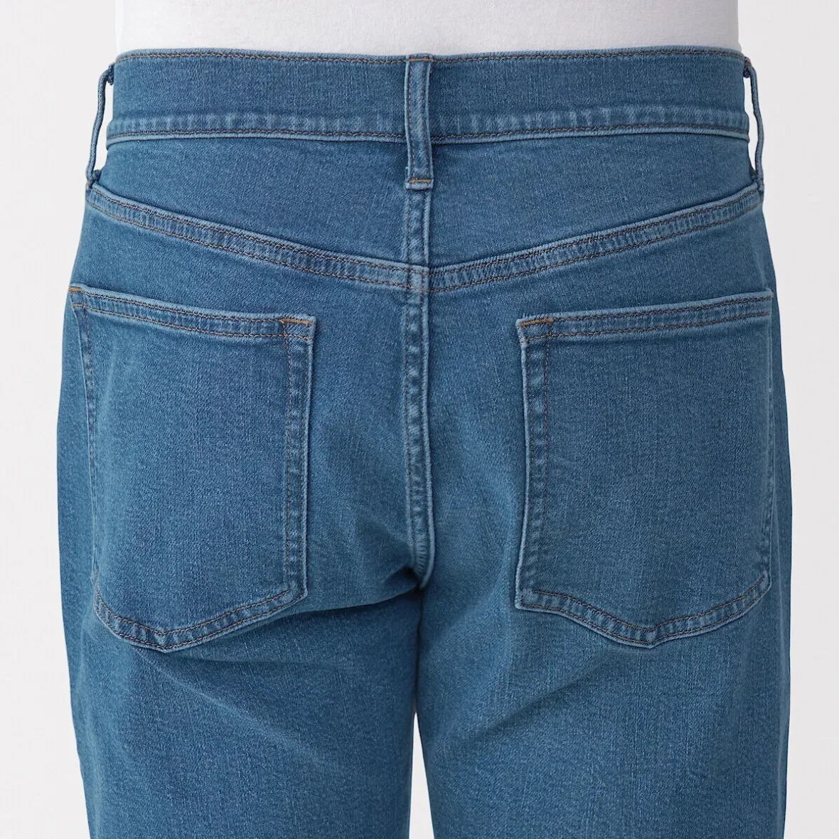 New Muji Vaqueros ajustados y elásticos para hombre ‐ Índigo