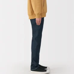 New Muji Vaqueros ajustados y elásticos para hombre ‐ Índigo