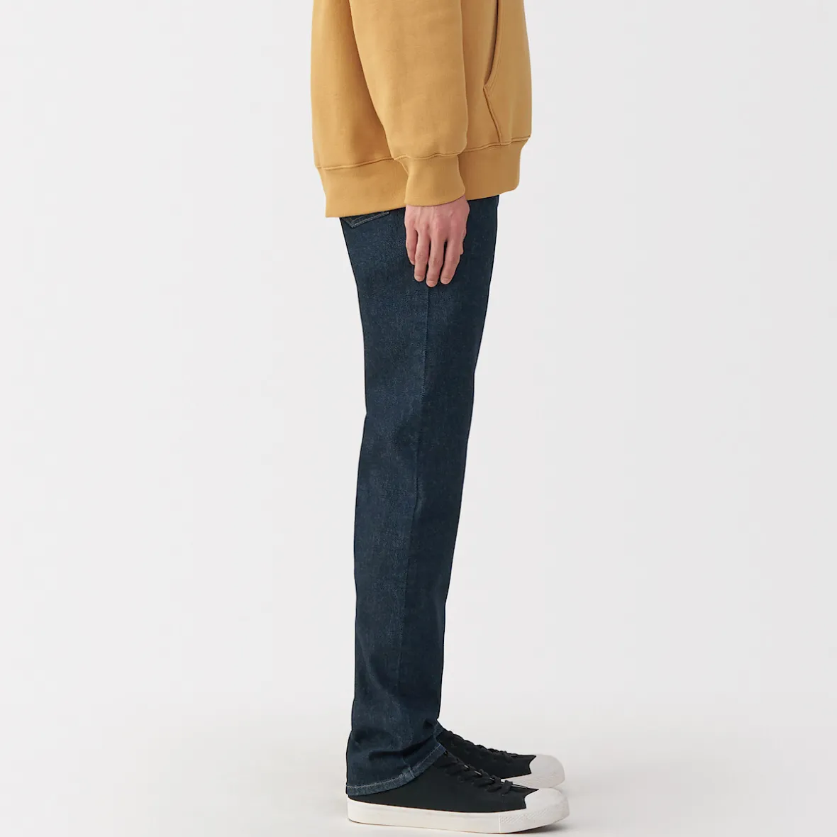 New Muji Vaqueros ajustados y elásticos para hombre ‐ Índigo