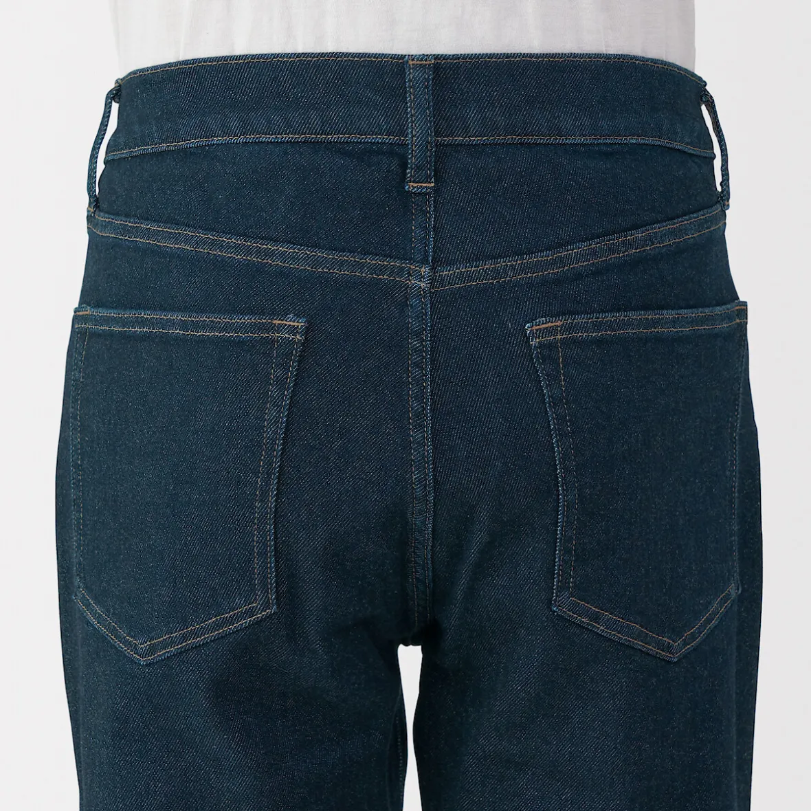 New Muji Vaqueros ajustados y elásticos para hombre ‐ Índigo