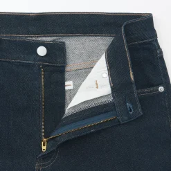 New Muji Vaqueros ajustados y elásticos para hombre ‐ Índigo