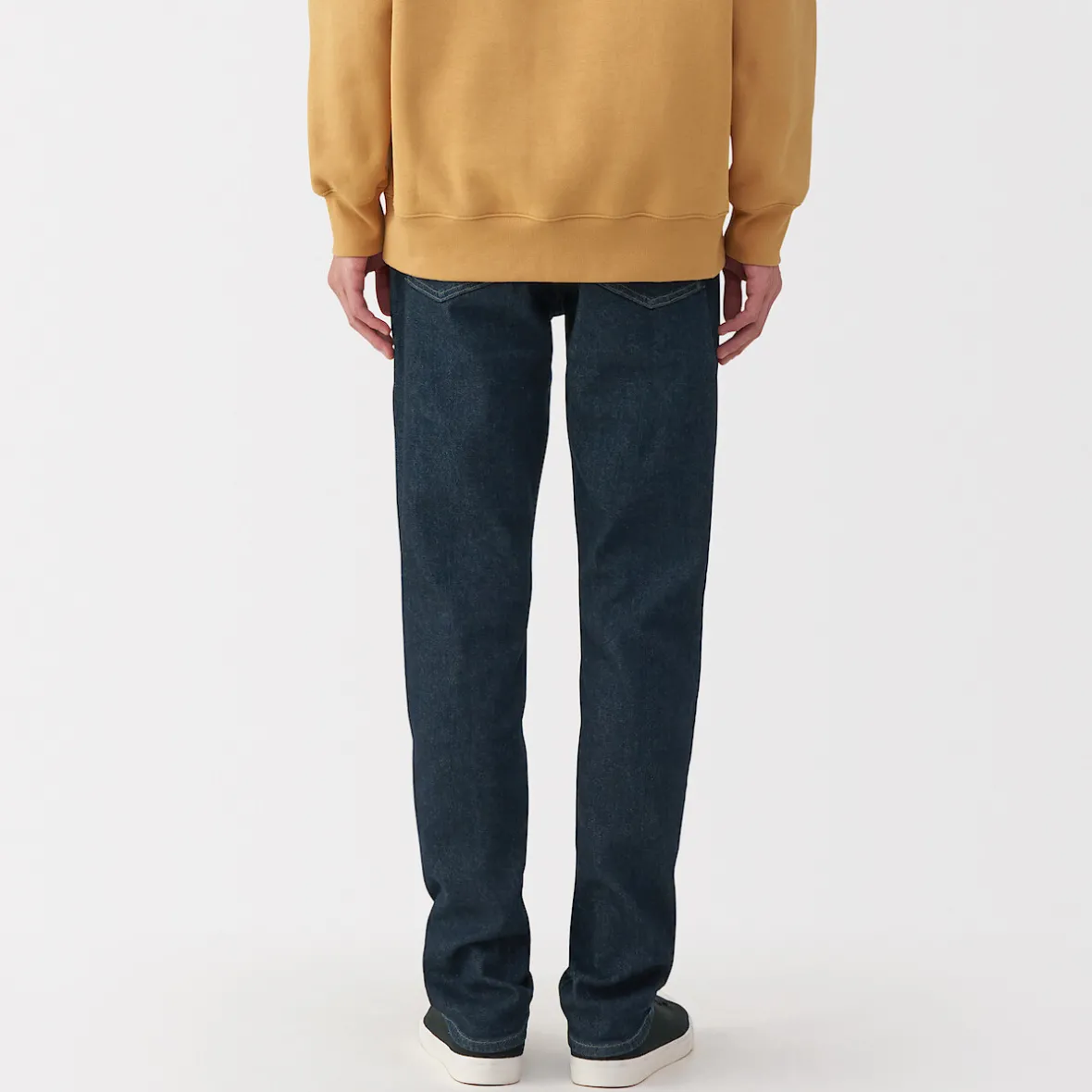 New Muji Vaqueros ajustados y elásticos para hombre ‐ Índigo