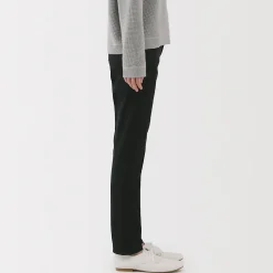 New Muji Vaqueros ajustados y elásticos para mujer ‐ Negro