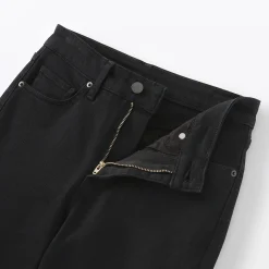 New Muji Vaqueros ajustados y elásticos para mujer ‐ Negro