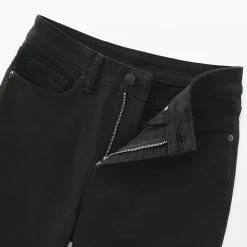 New Muji Vaqueros ajustados y elásticos para mujer ‐ Negro