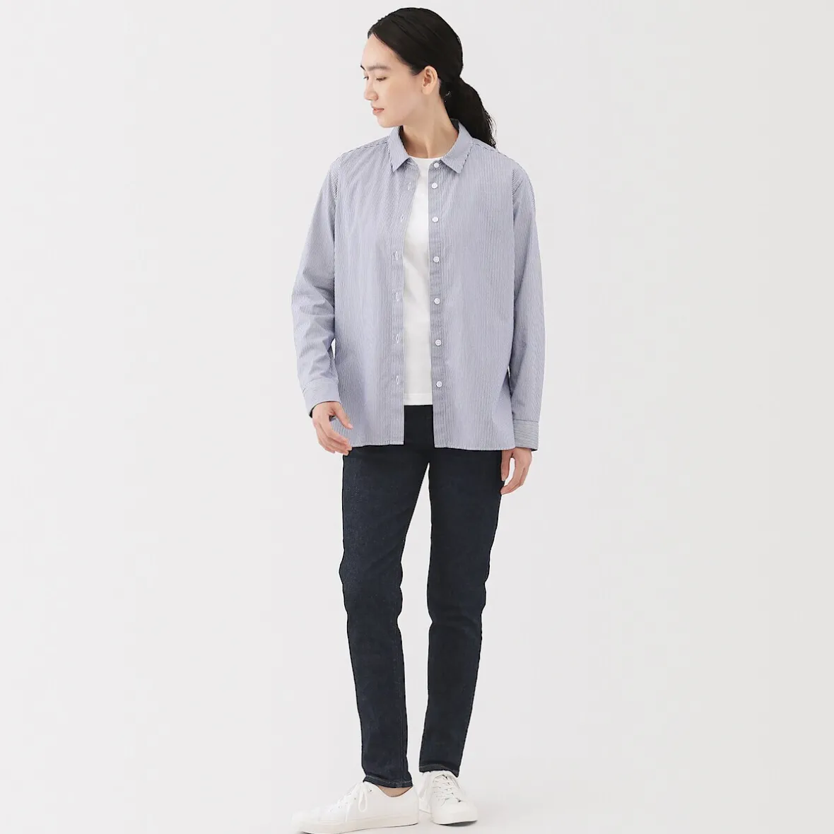 Outlet Muji Vaqueros ajustados y elásticos para mujer