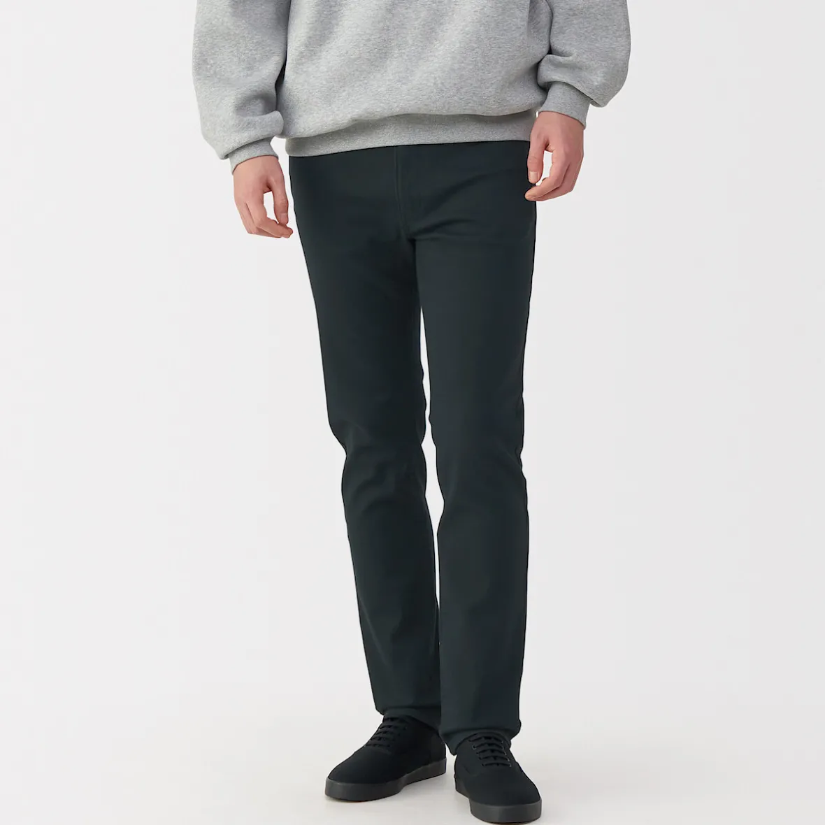 Hot Muji Vaqueros ajustados y elásticos para hombre ‐ Negro