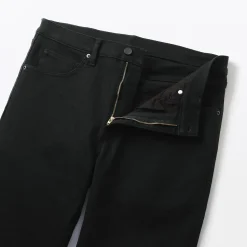 Hot Muji Vaqueros ajustados y elásticos para hombre ‐ Negro