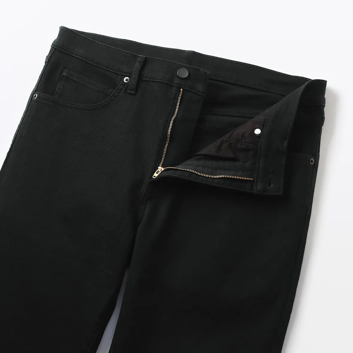 Hot Muji Vaqueros ajustados y elásticos para hombre ‐ Negro