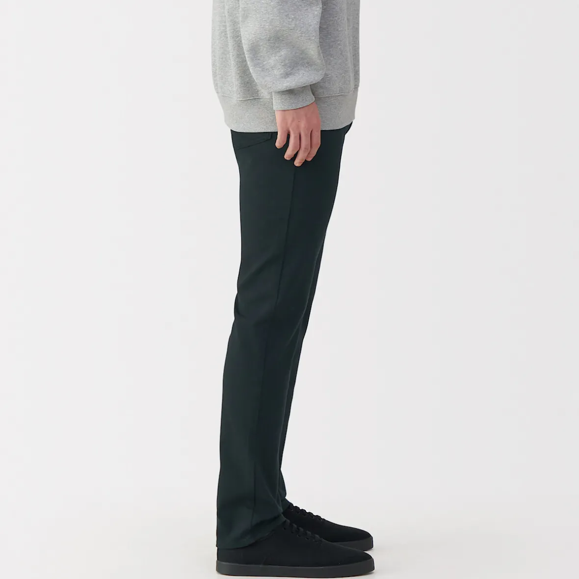Hot Muji Vaqueros ajustados y elásticos para hombre ‐ Negro