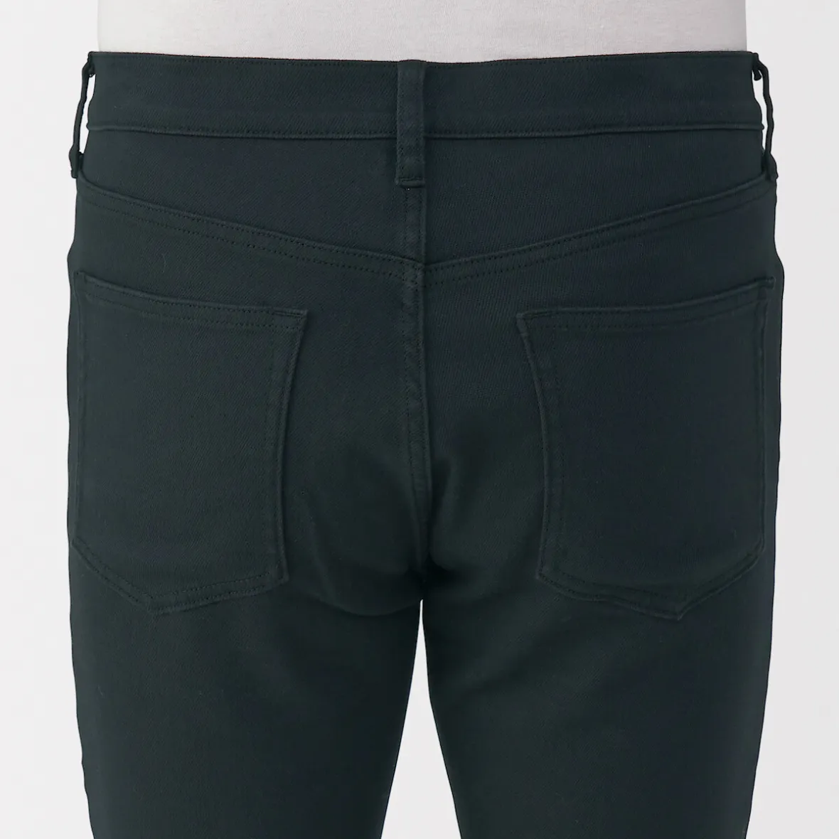 Hot Muji Vaqueros ajustados y elásticos para hombre ‐ Negro