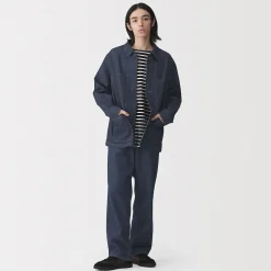 Discount Muji Vaqueros anchos de mezcla de kapok para hombre