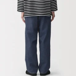 Discount Muji Vaqueros anchos de mezcla de kapok para hombre