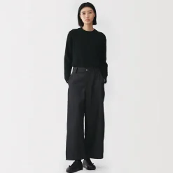 Clearance Muji Vaqueros cocoon en denim de poliéster reciclado para mujer Azul Marino Oscuro